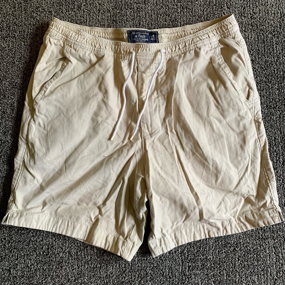 Men Khaki Beach Shorts Medium